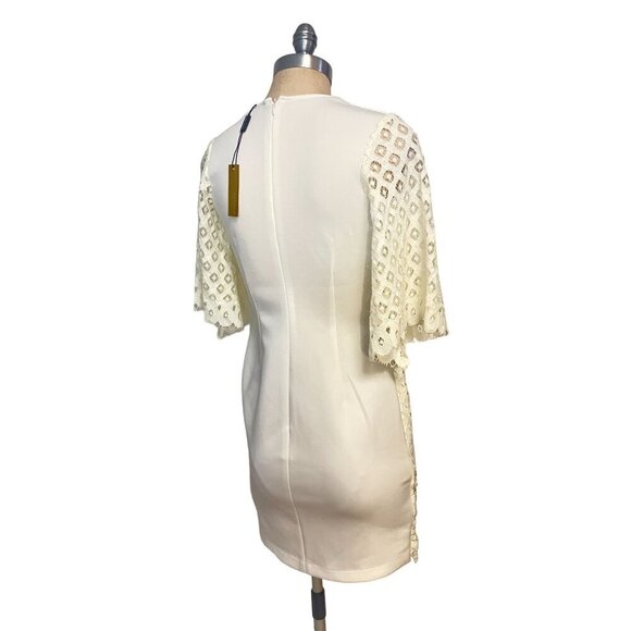 Alexia Admor White Lace Dress With Bell Sleeves XS NWT - Picture 4 of 6